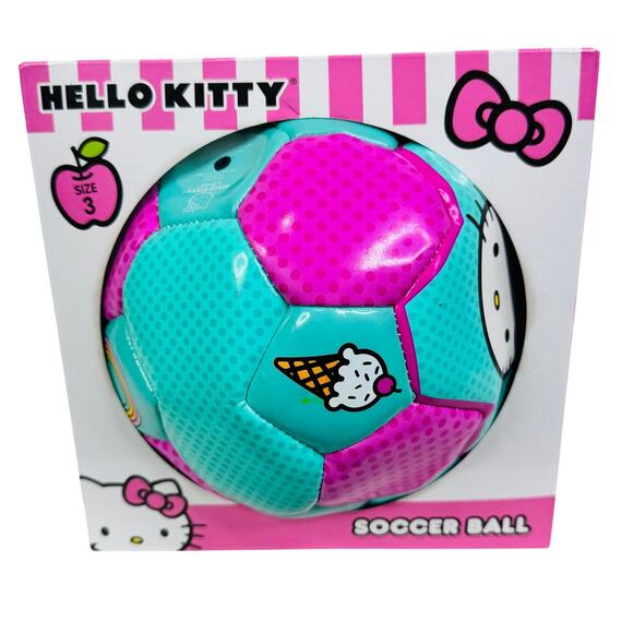 Hello Kitty Size 3 Pink Ice Cream Soccer Ball NIB - Picture 1 of 8